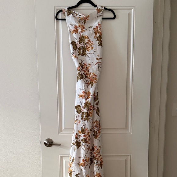 reformation brown floral dress Rent The Selia Floral Linen Dress By Reformation